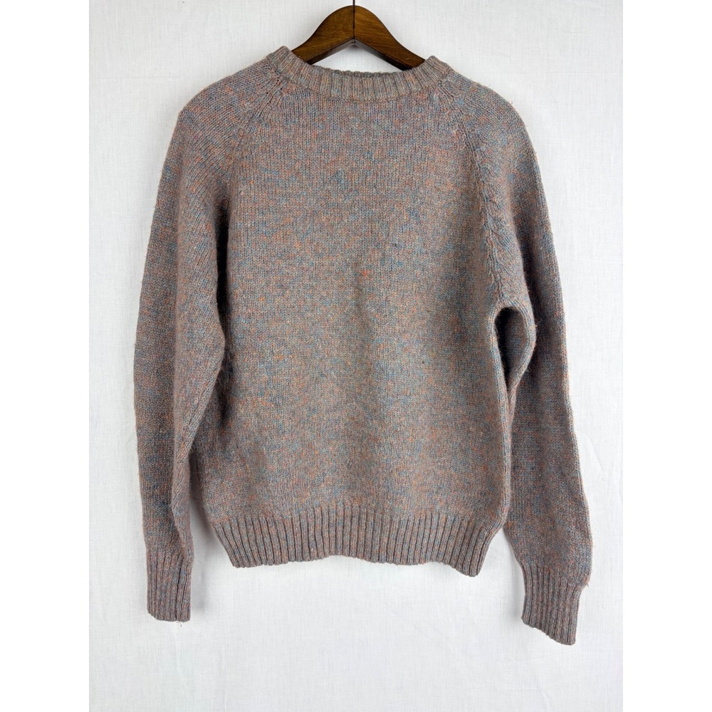 McGregor Vintage Marled Knit‎ Crewneck Sweater Raglan Sleeve Multi-Color Blue - Picture 2 of 15